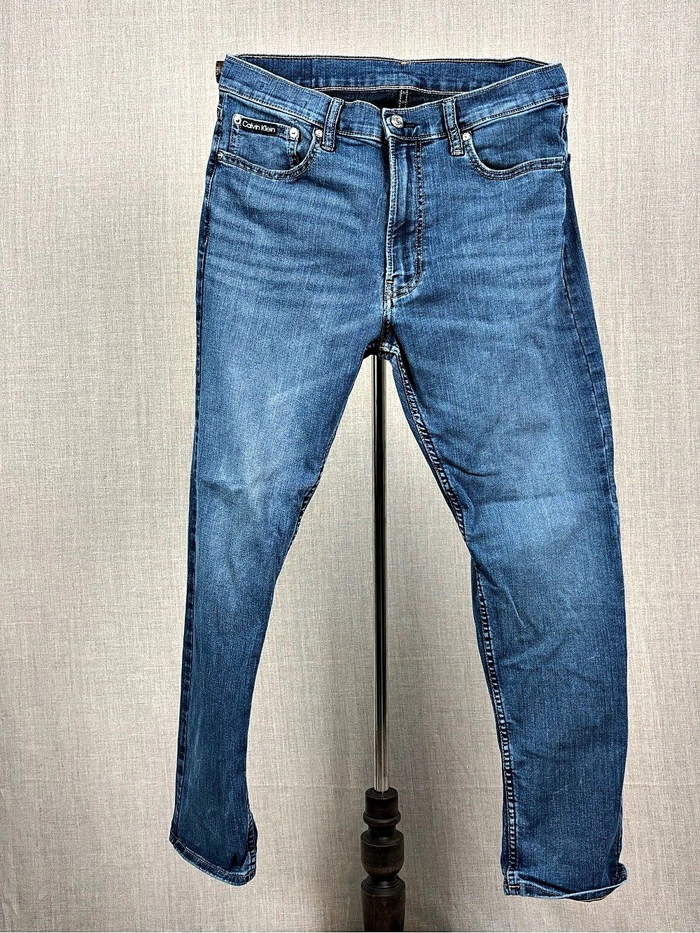 Calvin Klein Slim Fit Stretch Jeans Blue Waist 33 Inseam 30